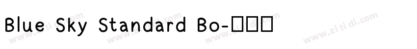 Blue Sky Standard Bo字体转换